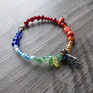 Fatima- Rainbow Hand of Fatima Charm Bracelet